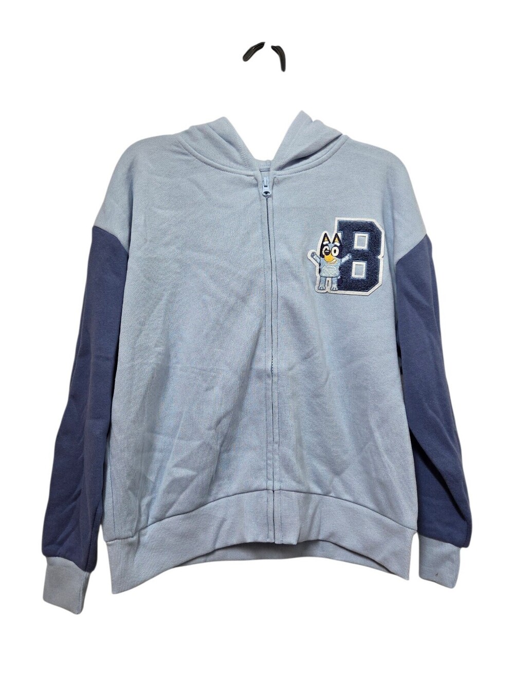 Bluey Girls Zip Up Hoodie Light Blue Size 10/12 Nwt